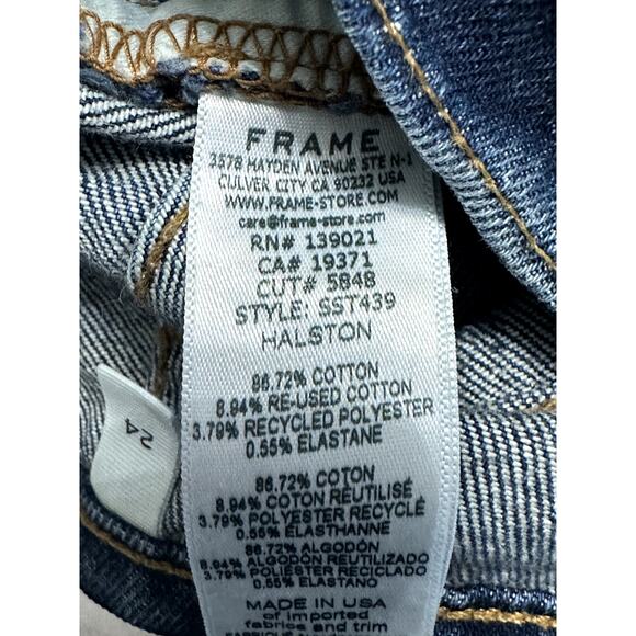Frame Heritage Le Sylvie Slender Straight Blue Jeans 24 Beautiful Condition - Picture 10 of 10